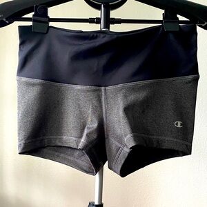 Champion Women's Athletic Shorts in Black and Gray